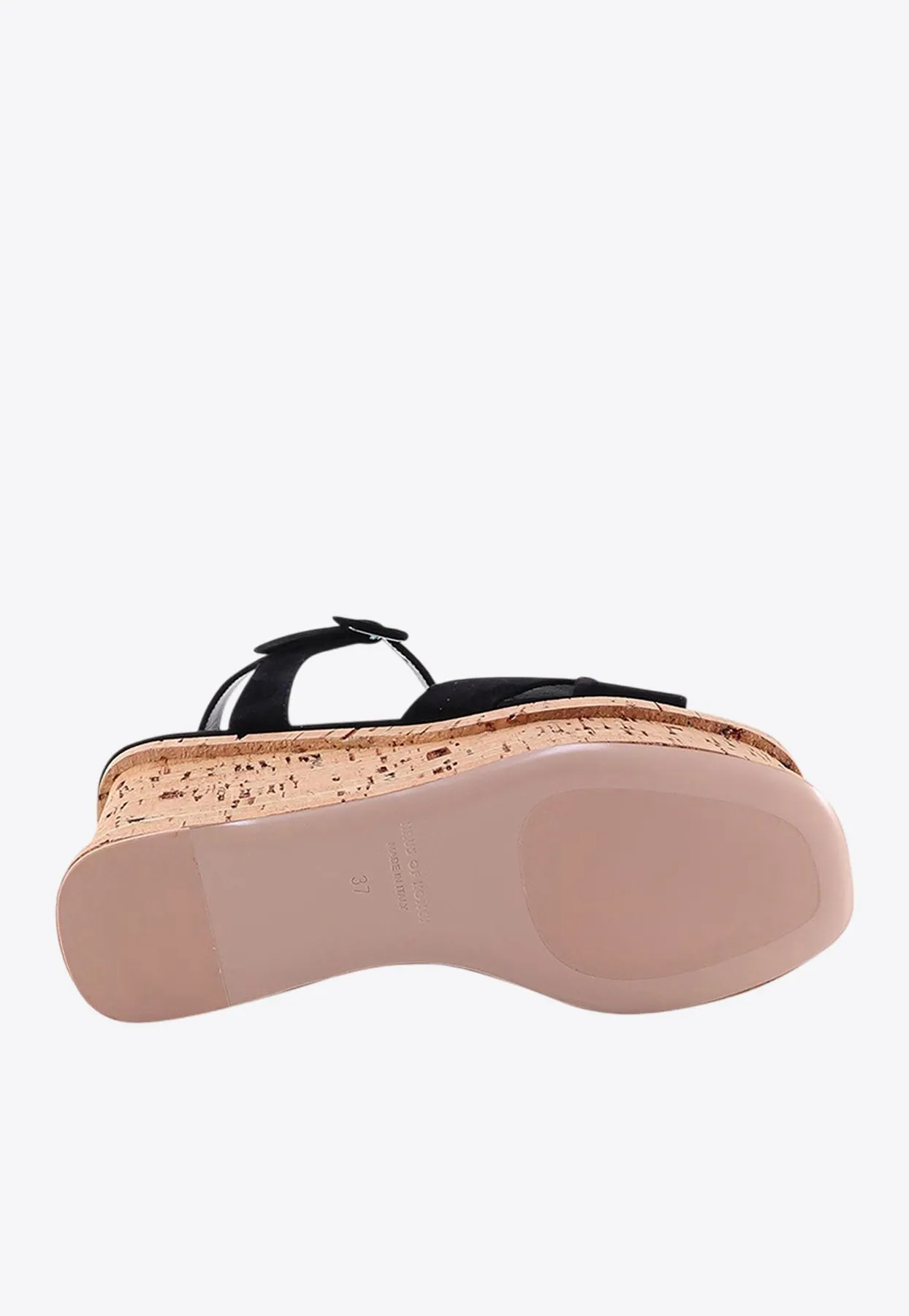 130 Velvet Platform Wedge Sandals