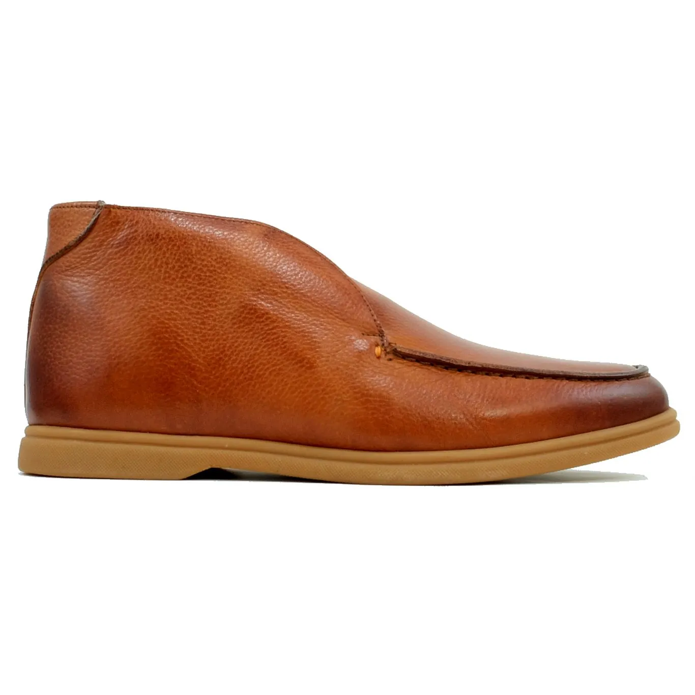 Bravo Moc Toe Burnished Calfskin Boot in Mahogany by Alan Payne Footwear