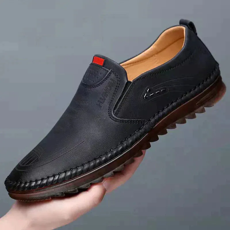 Breathable and Non-Slip Leather Sneakers