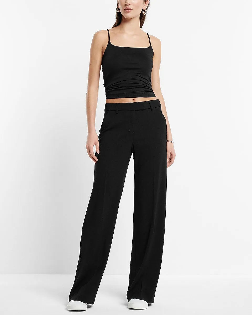 Editor Mid Rise Relaxed Trouser Pant in Pitch Black