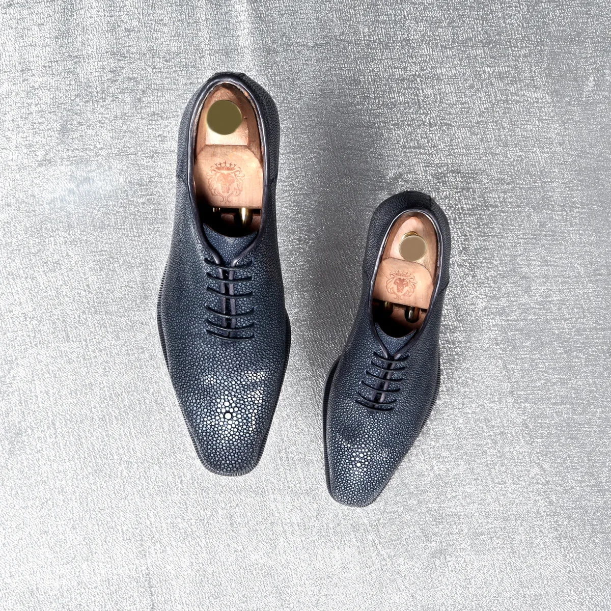 Exclusive Oxfords Lace-Up Formal Shoes in Stingray Fish Leather