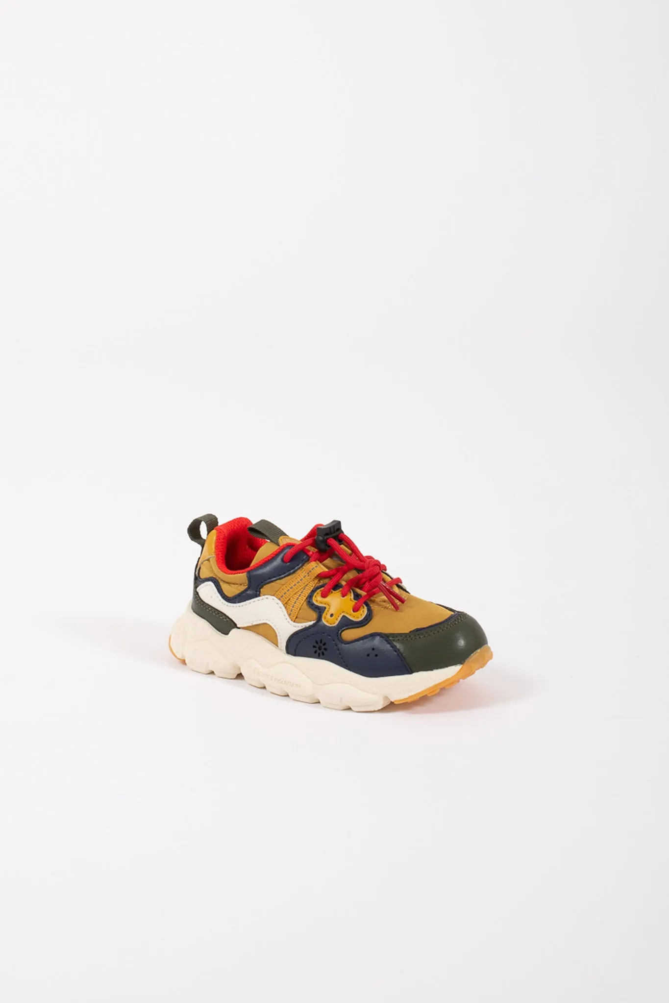 Flower Mountain Sneakers Eco Calf/nylon Verde Bambino