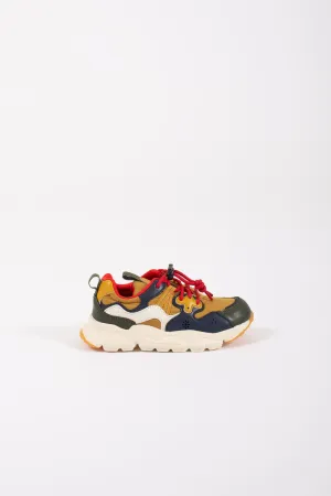 Flower Mountain Sneakers Eco Calf/nylon Verde Bambino