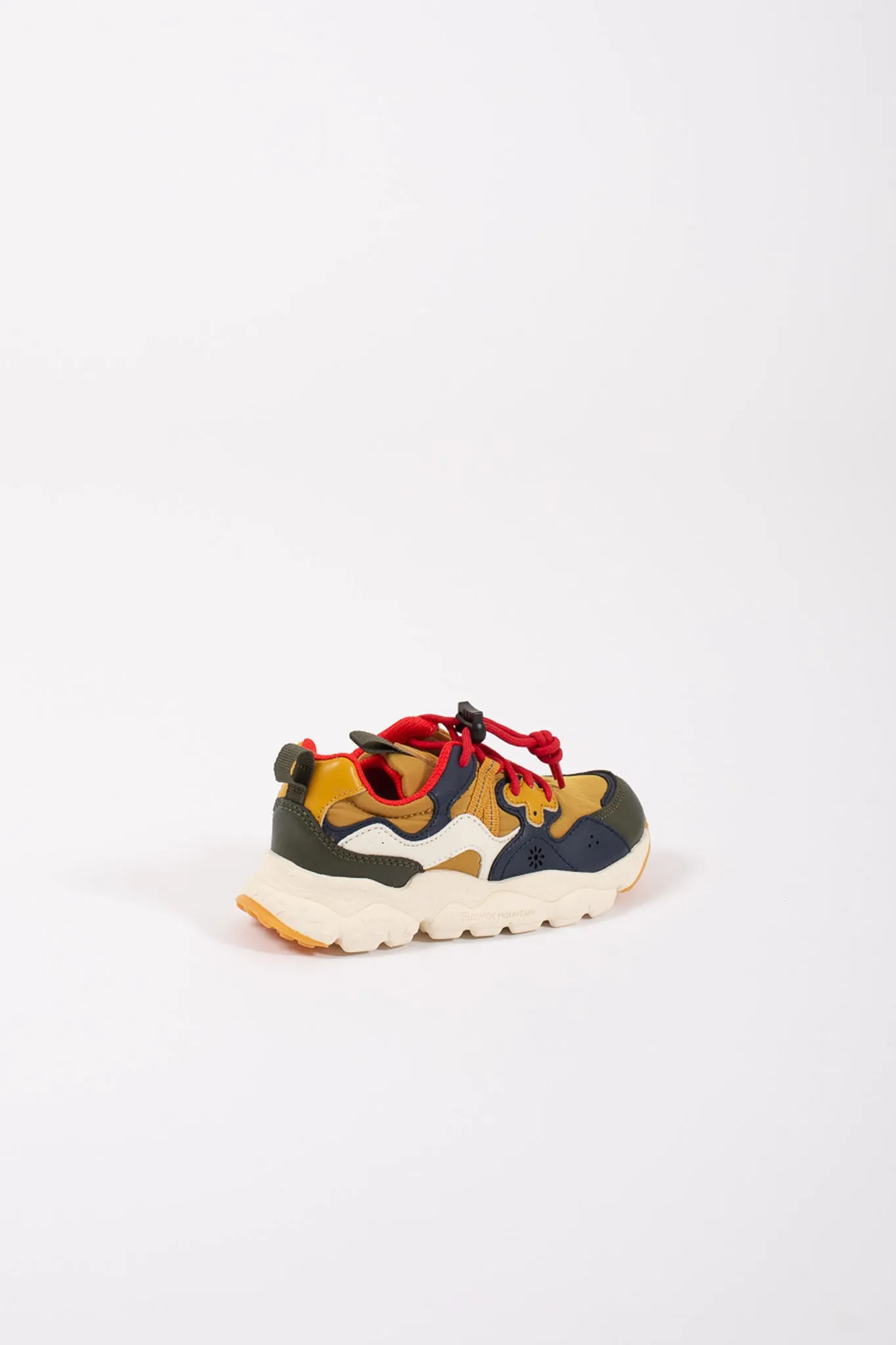 Flower Mountain Sneakers Eco Calf/nylon Verde Bambino