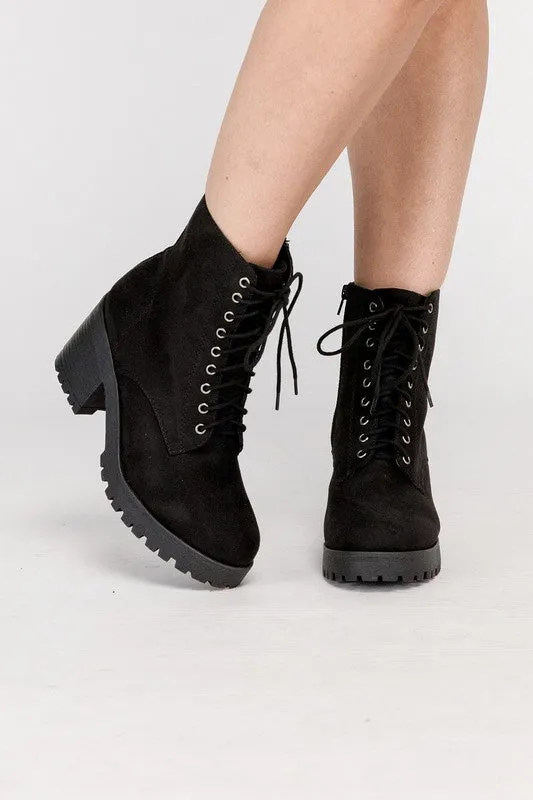 Fuzzy Combat Boots