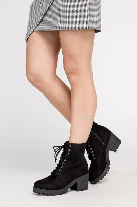 Fuzzy Combat Boots