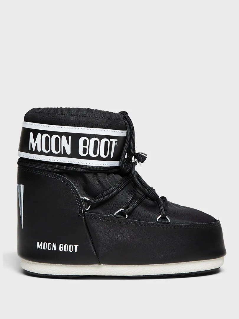 Icon Low Nylon Boots in Black