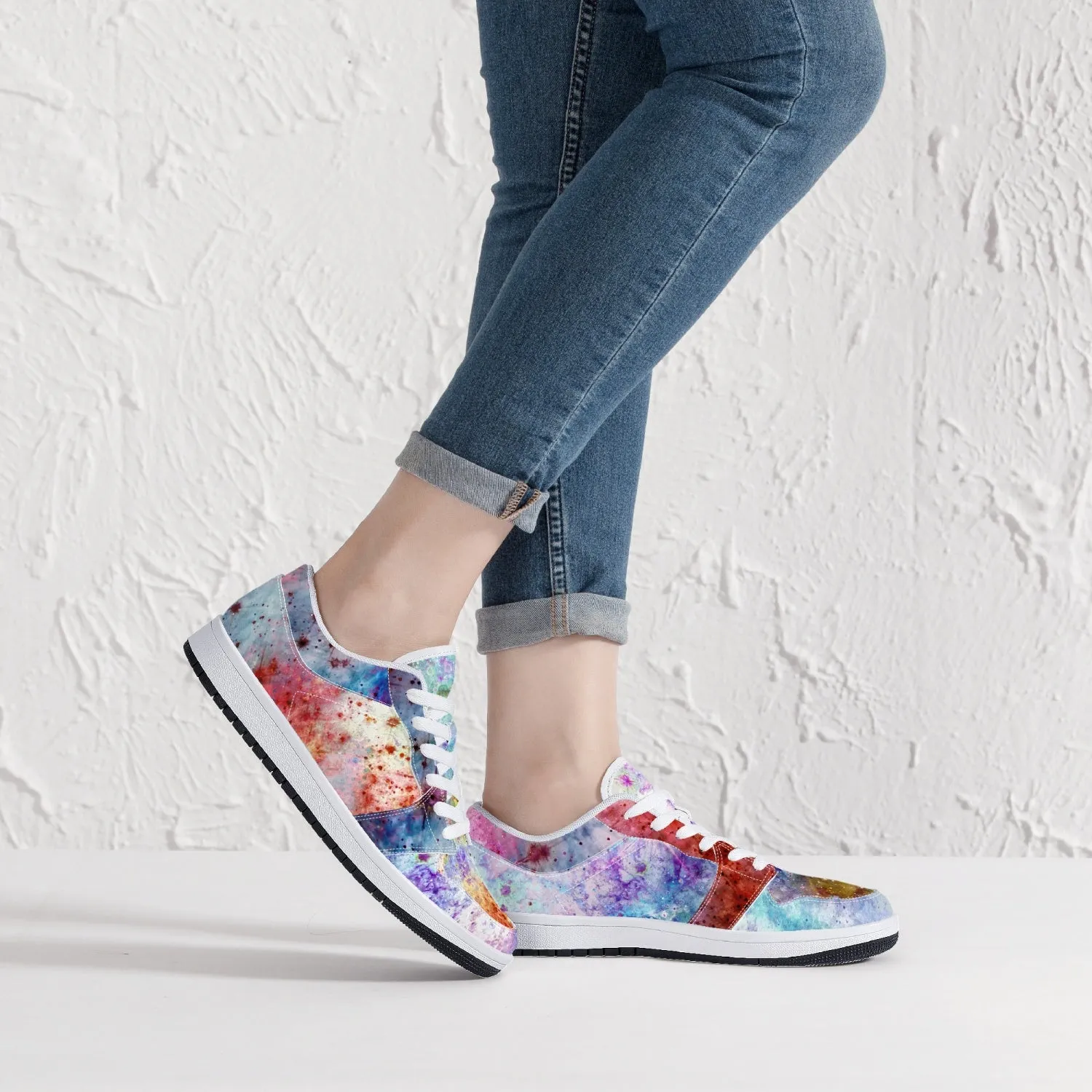 July Psychedelic Split-Style Low-Top Sneakers