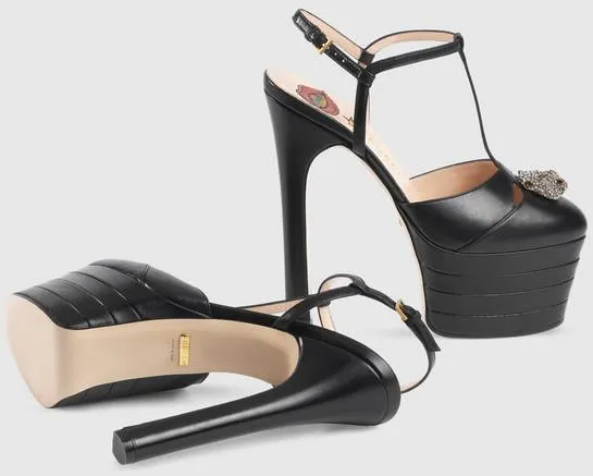 Leather Platform Pumps