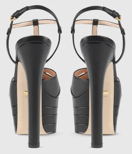 Leather Platform Pumps
