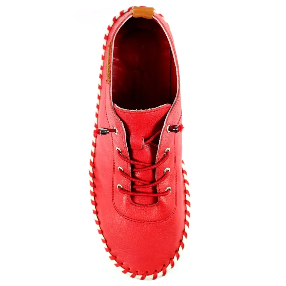 Lunar Shoes St Ives Leather Plimsoll