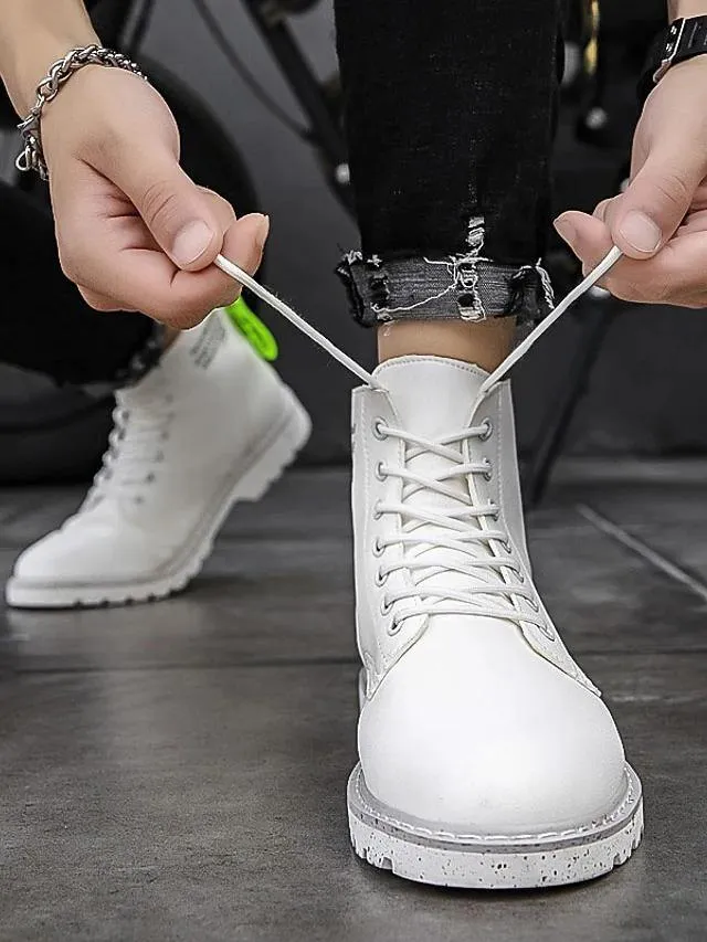 Nappa Leather Combat Boots