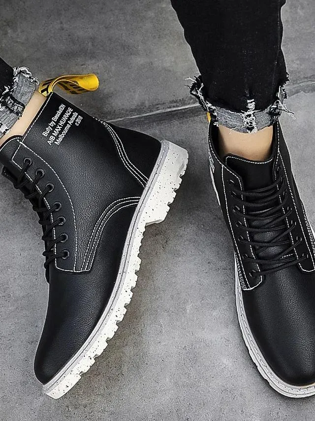 Nappa Leather Combat Boots