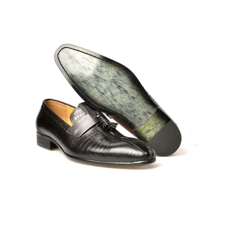 Opulessa Crocodile Slip Ons