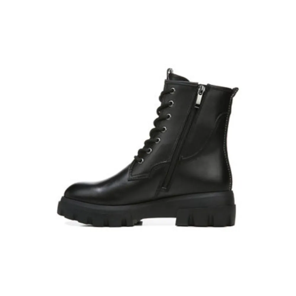 Robbie Black Leather Franco Sarto Combat Boots