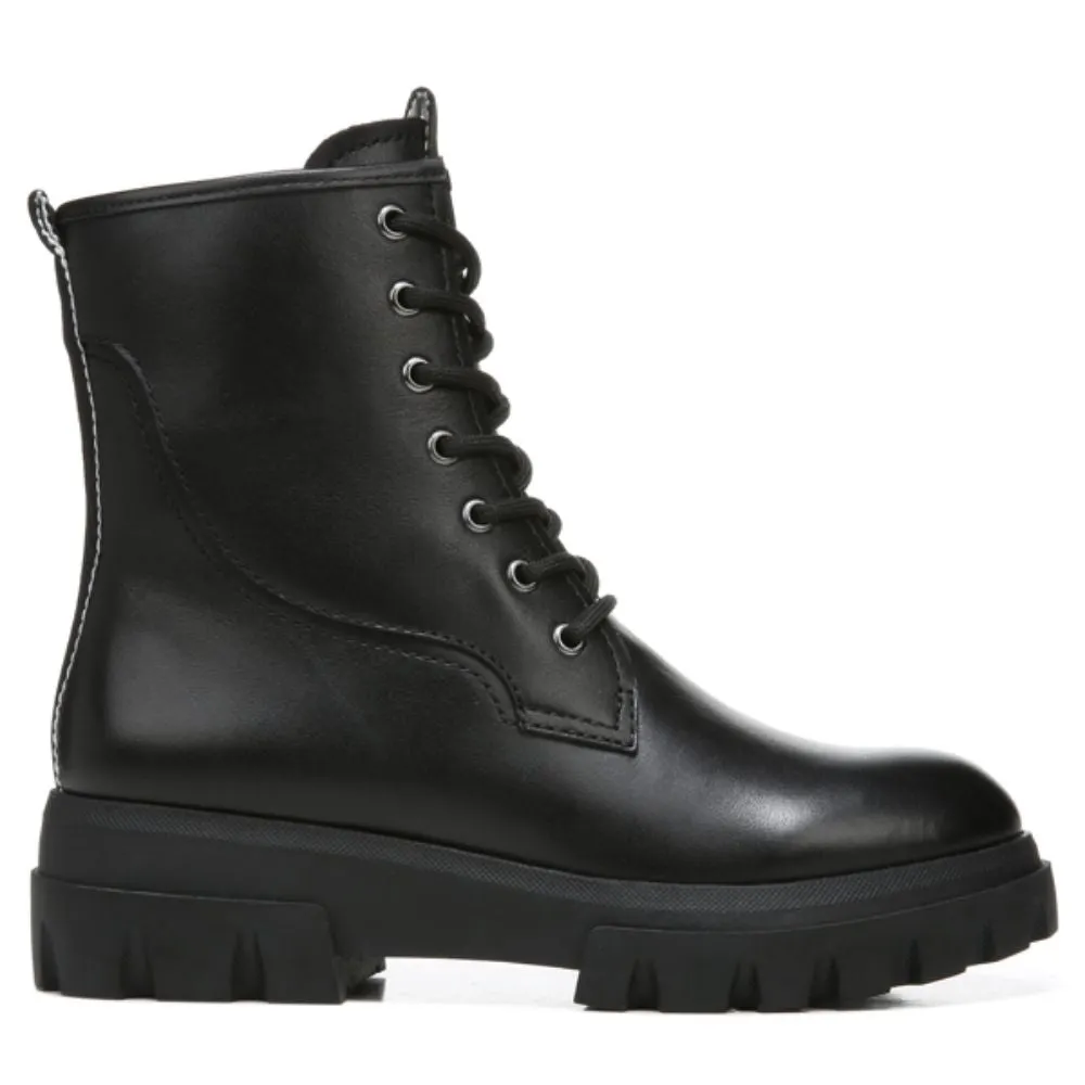 Robbie Black Leather Franco Sarto Combat Boots