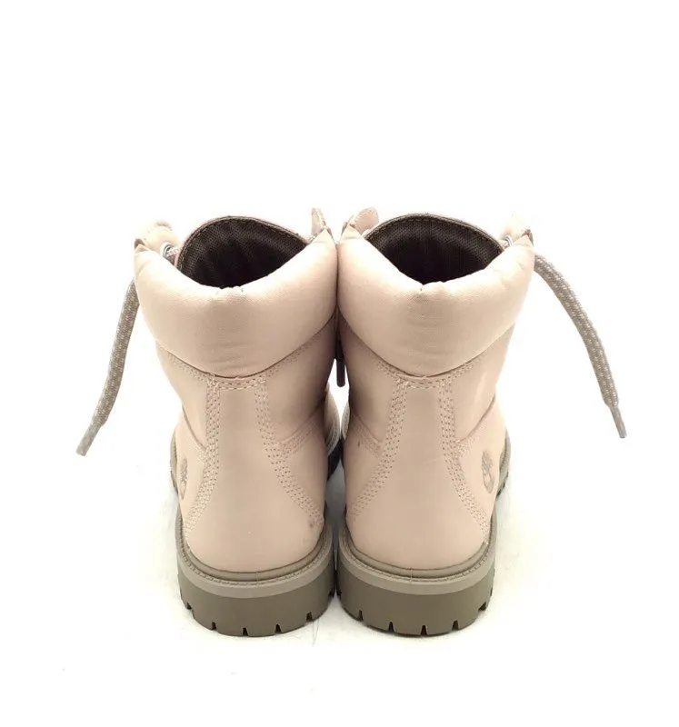 Timberland Women's Heritage 6-Inch A2Q7H Pink Round Toe Combat Boots - Size 8