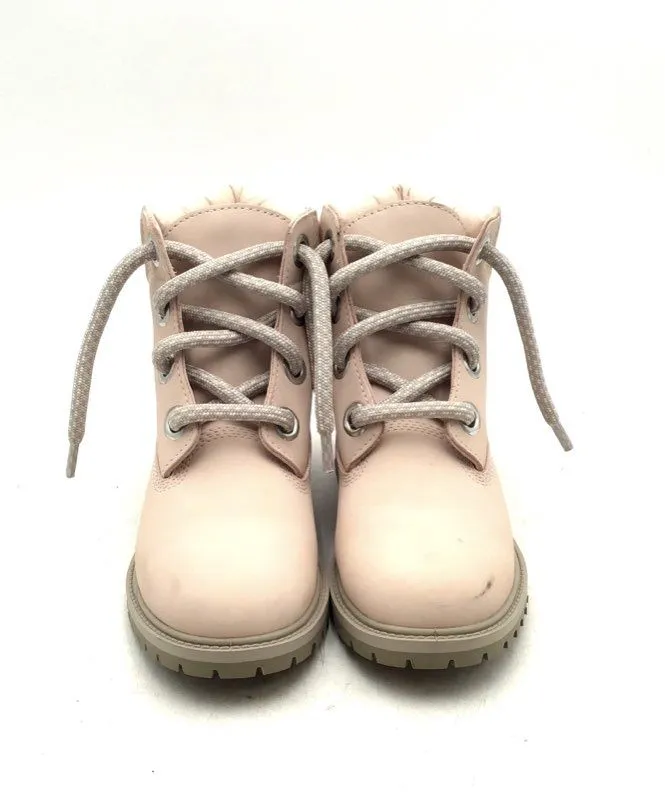 Timberland Women's Heritage 6-Inch A2Q7H Pink Round Toe Combat Boots - Size 8