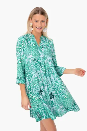 Wildflower Silk Royal Shirt Dress