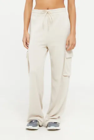 Women Beige Utility Track Pant